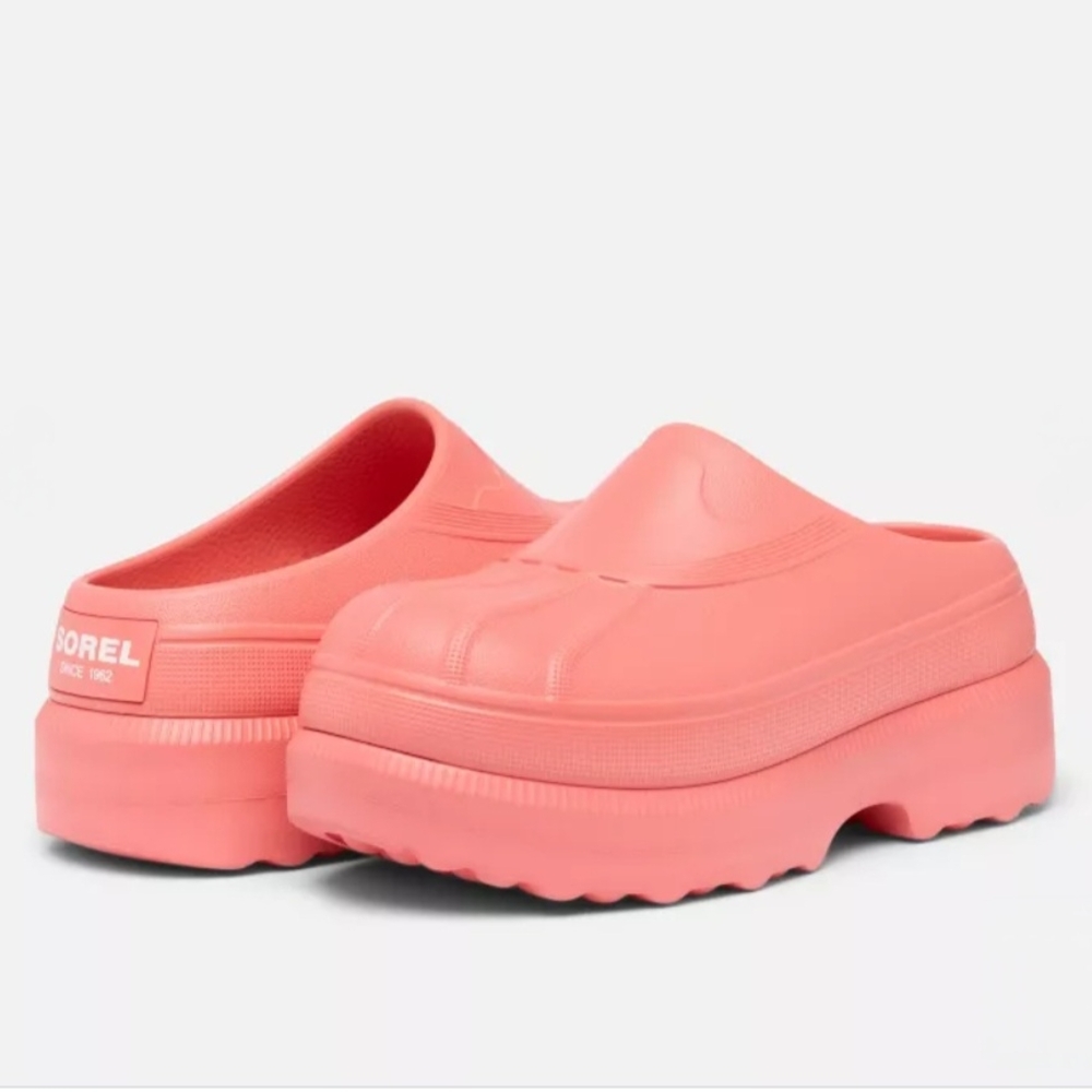 Sorel Pink Waterproof Platform Mules